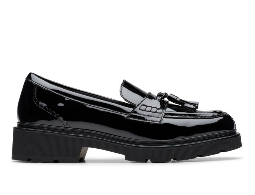 CLARKS # LAURYL TASSEL NOIR VERNIS CLARKS # LAURYL TASSEL NOIR VERNIS