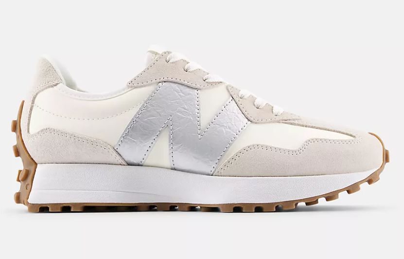 NEW BALANCE #327 BLANC/ARGENT METALLIQUE NEW BALANCE #327 BLANC/ARGENT METALLIQUE