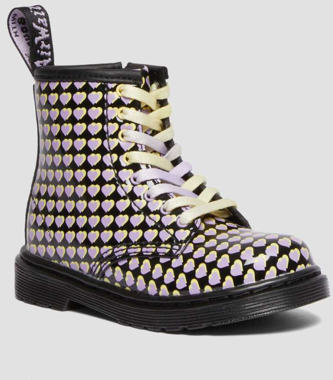 DR MARTENS # 1460 NOIR/COEUR - 3729 - DR MARTENS