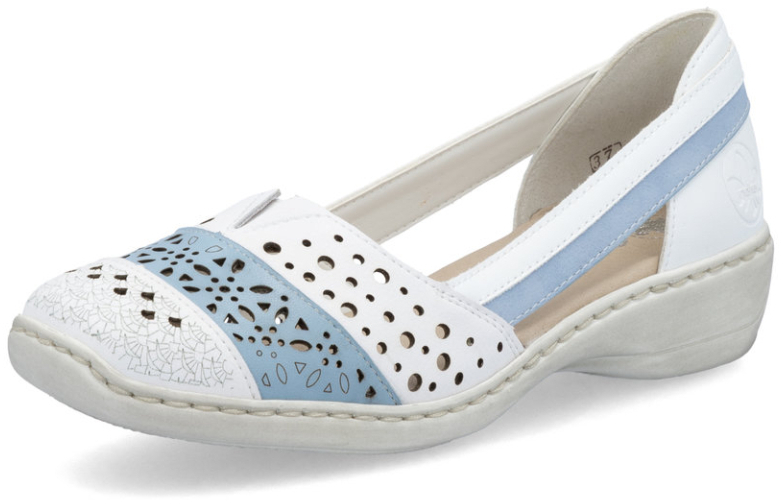 RIEKER # 41358-80 BLANC/BLEU - 2694 - RIEKER