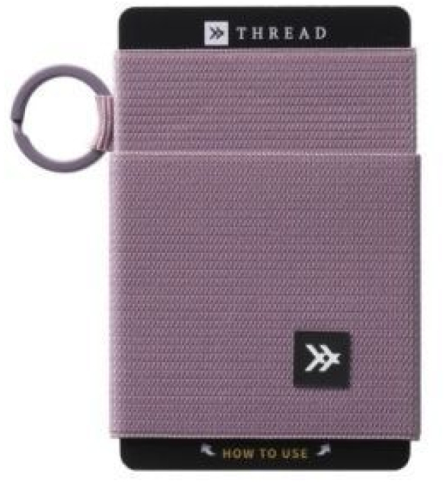 THREAD # ELASTIC WALLET MAUVE - - THREAD WALLETS LLC