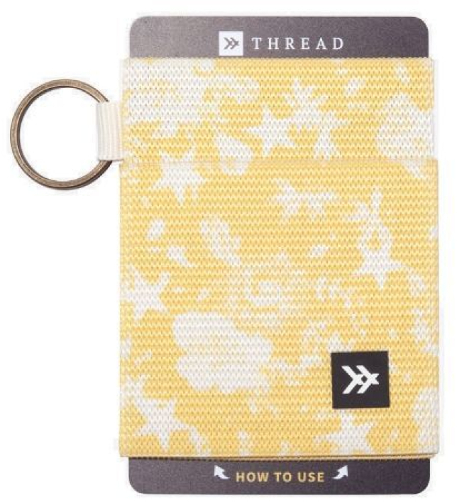 THREAD # ELASTIC WALLET GOLDIE - - THREAD WALLETS LLC