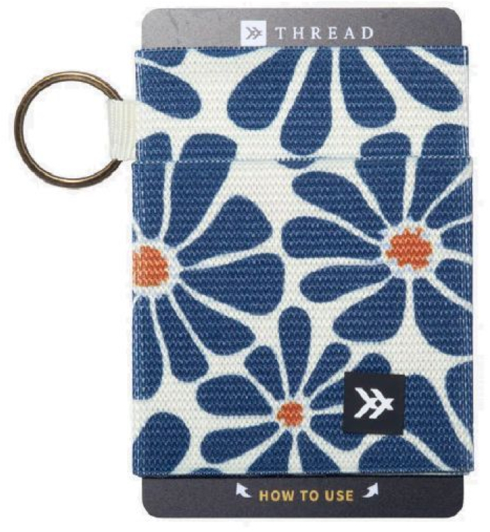 THREAD # ELASTIC WALLET EMMELINE NAVY - - THREAD WALLETS LLC