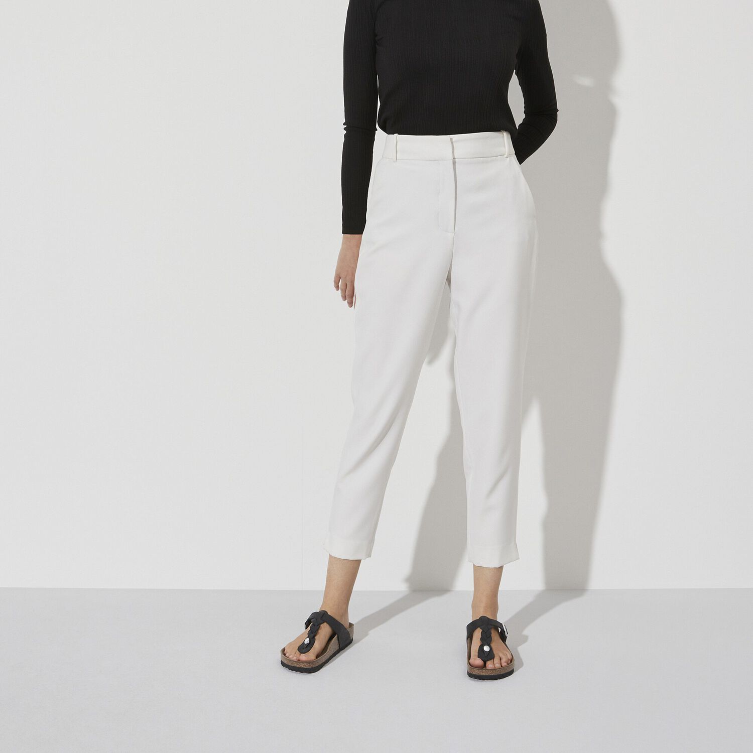 BIRKENSTOCK # GISEH BRAIDED LEATHER NOIR