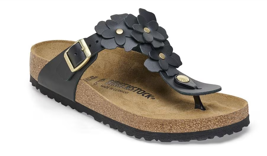 BIRKENSTOCK # GIZEH NOIR FLEURS