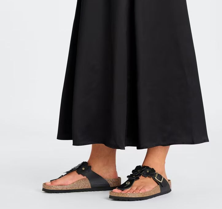 BIRKENSTOCK # GIZEH NOIR FLEURS