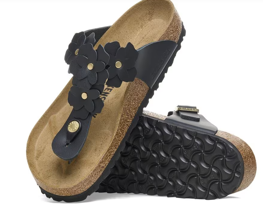 BIRKENSTOCK # GIZEH NOIR FLEURS