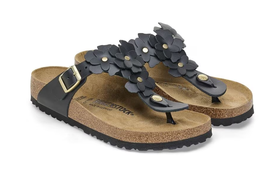 BIRKENSTOCK # GIZEH NOIR FLEURS
