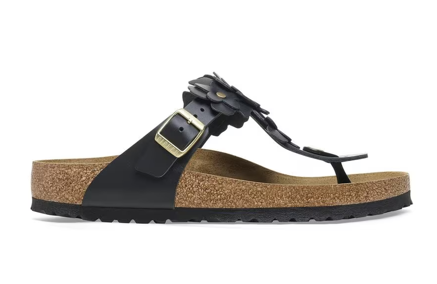 BIRKENSTOCK # GIZEH NOIR FLEURS