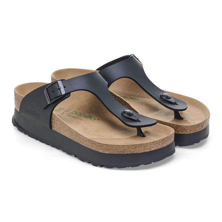 BIRKENSTOCK # GIZEH VEGAN PLATFORM NOIR