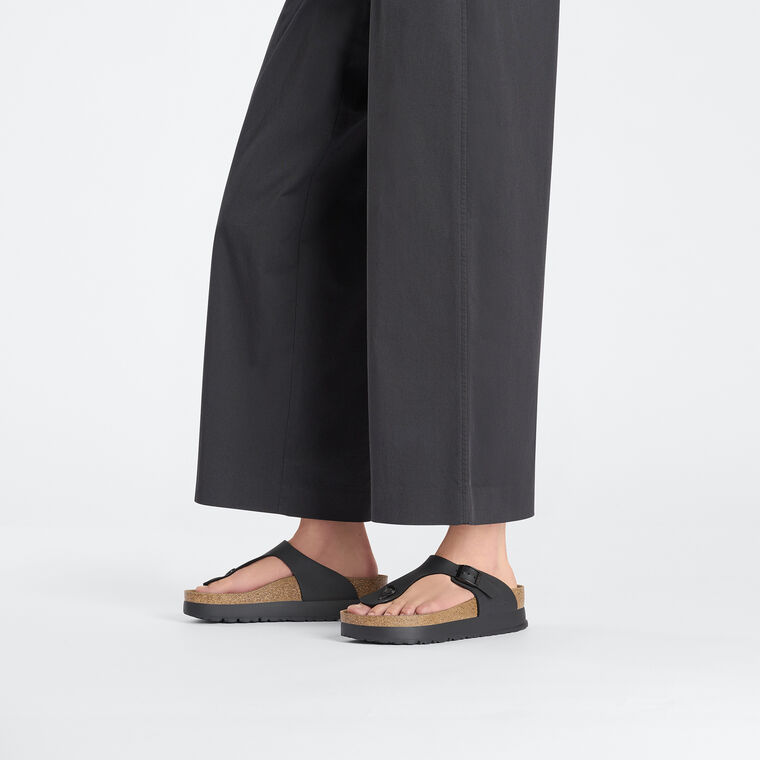 BIRKENSTOCK # GIZEH VEGAN PLATFORM NOIR