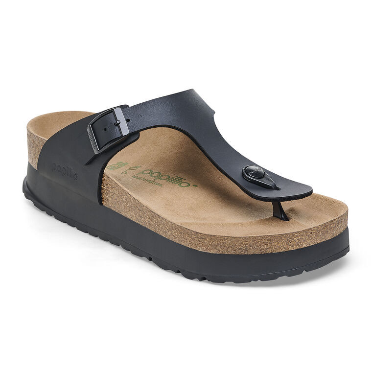 BIRKENSTOCK # GIZEH VEGAN PLATFORM NOIR