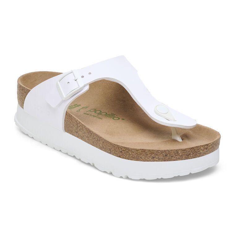 BIRKENSTOCK # GIZEH VEGAN PLATFORM BLANC
