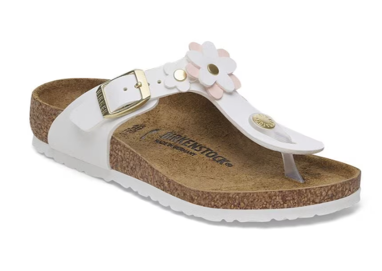 BIRKENSTOCK # GIZEH KIDS FLOWERS BLANC