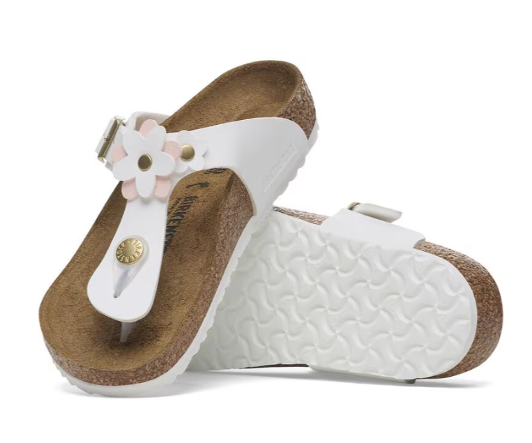 BIRKENSTOCK # GIZEH KIDS FLOWERS BLANC
