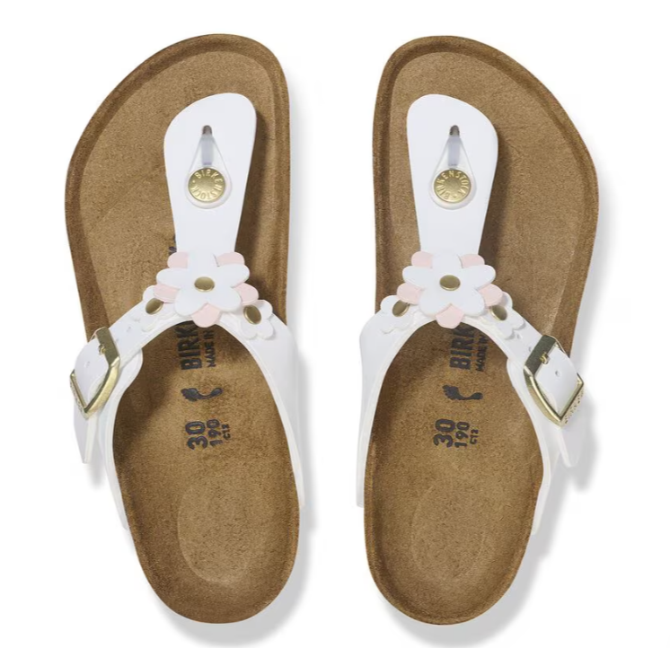 BIRKENSTOCK # GIZEH KIDS FLOWERS BLANC