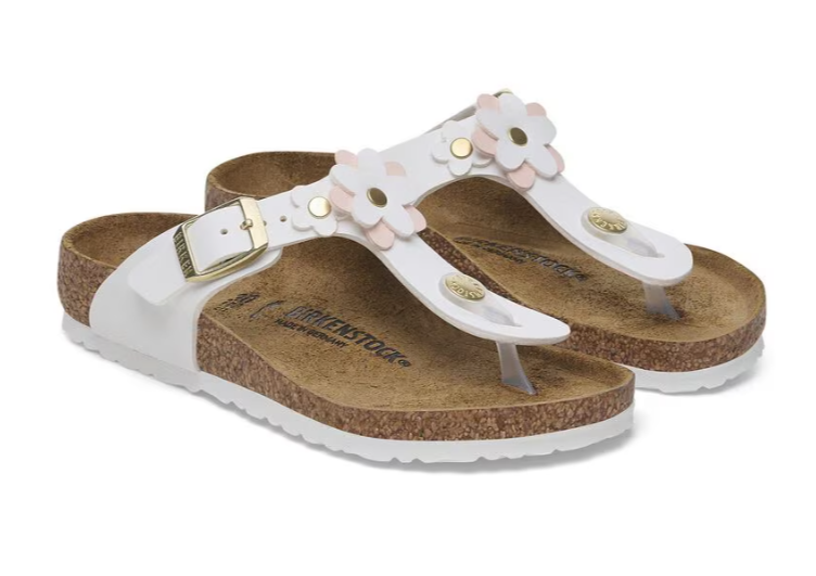 BIRKENSTOCK # GIZEH KIDS FLOWERS BLANC