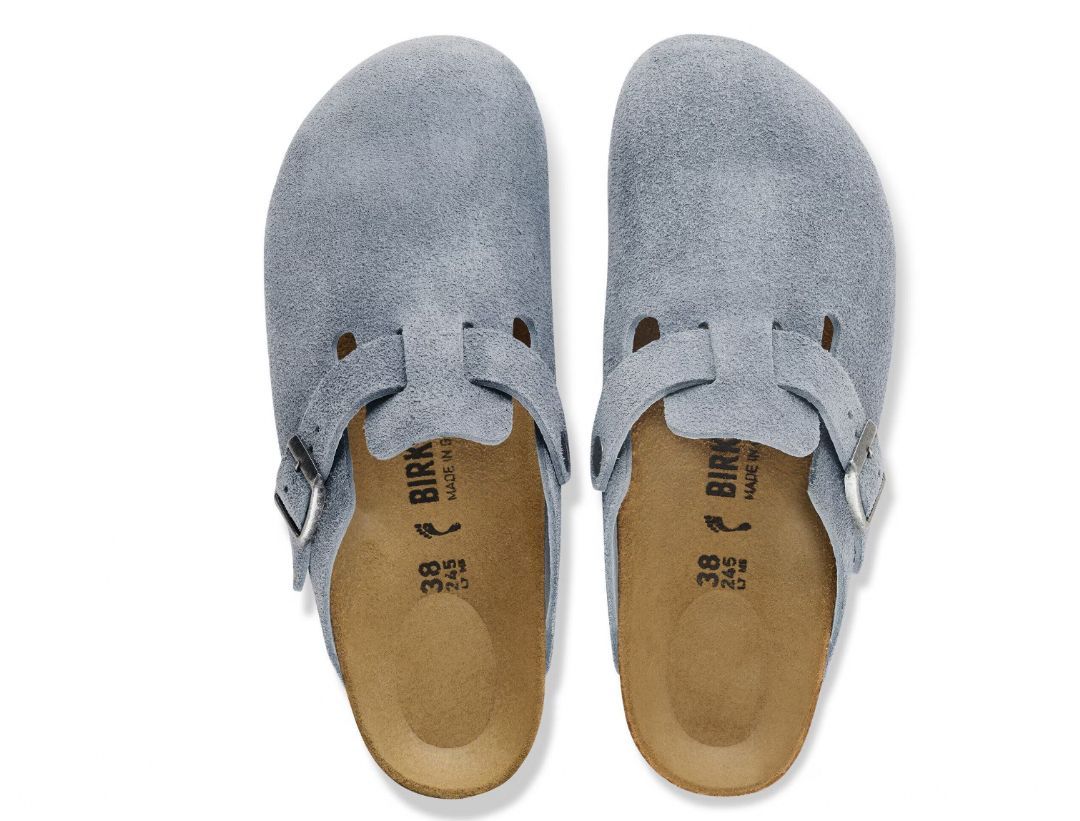 BIRKENSTOCK # BOSTON STONE BLUE SUEDES