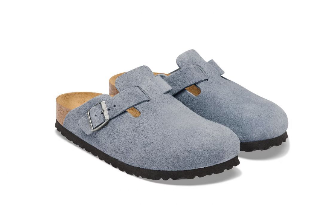 BIRKENSTOCK # BOSTON STONE BLUE SUEDES