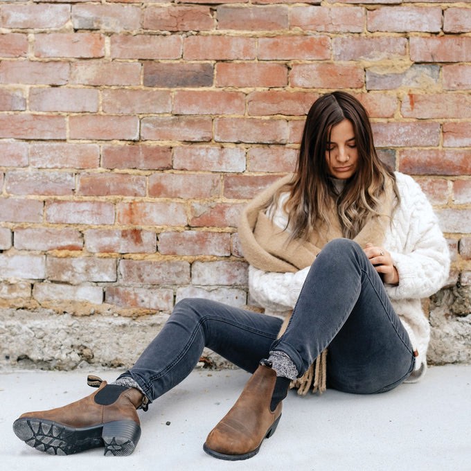 BLUNDSTONE # 1673 SERIE HEEL ANT BROWN