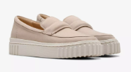 CLARKS # MAYHILL COVE BEIGE NUBUCK