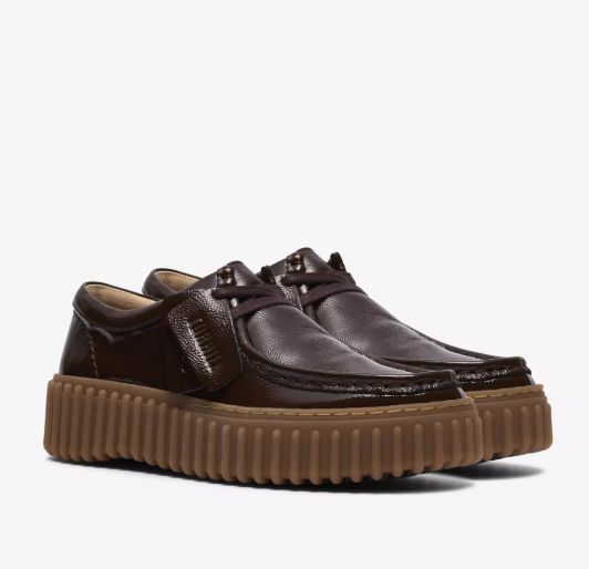 CLARKS # TORHILL BEE BRUN FONCÉ VERNIS
