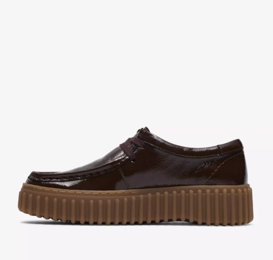 CLARKS # TORHILL BEE BRUN FONCÉ VERNIS