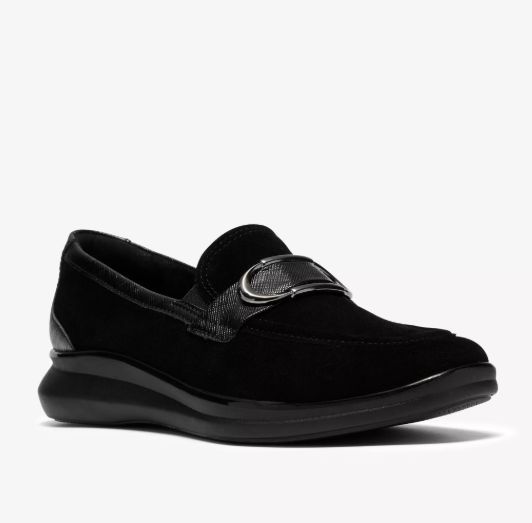 CLARKS # LYNELL BAY SUEDE NOIR
