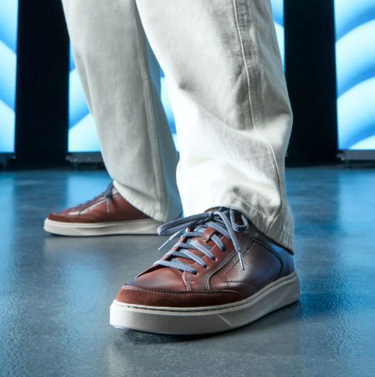CLARKS #CODE C TIE FOCUS MOHAGANY COGNAC
