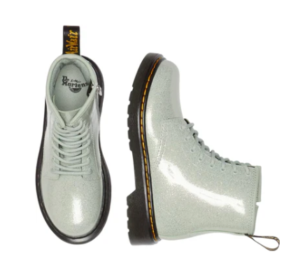 DR MARTENS # 1460 GLITTER SAGE GREEN