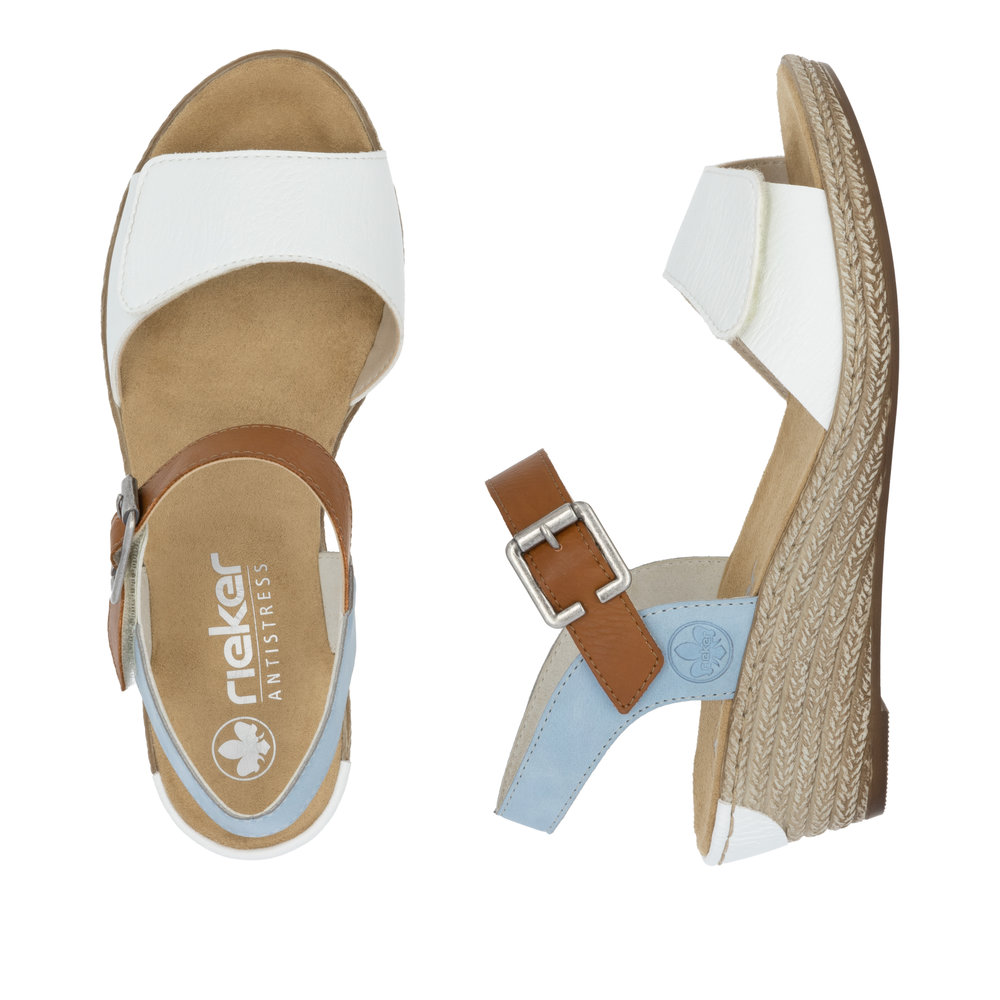 RIEKER # 62460-80 BLEU/BLANC/TAN
