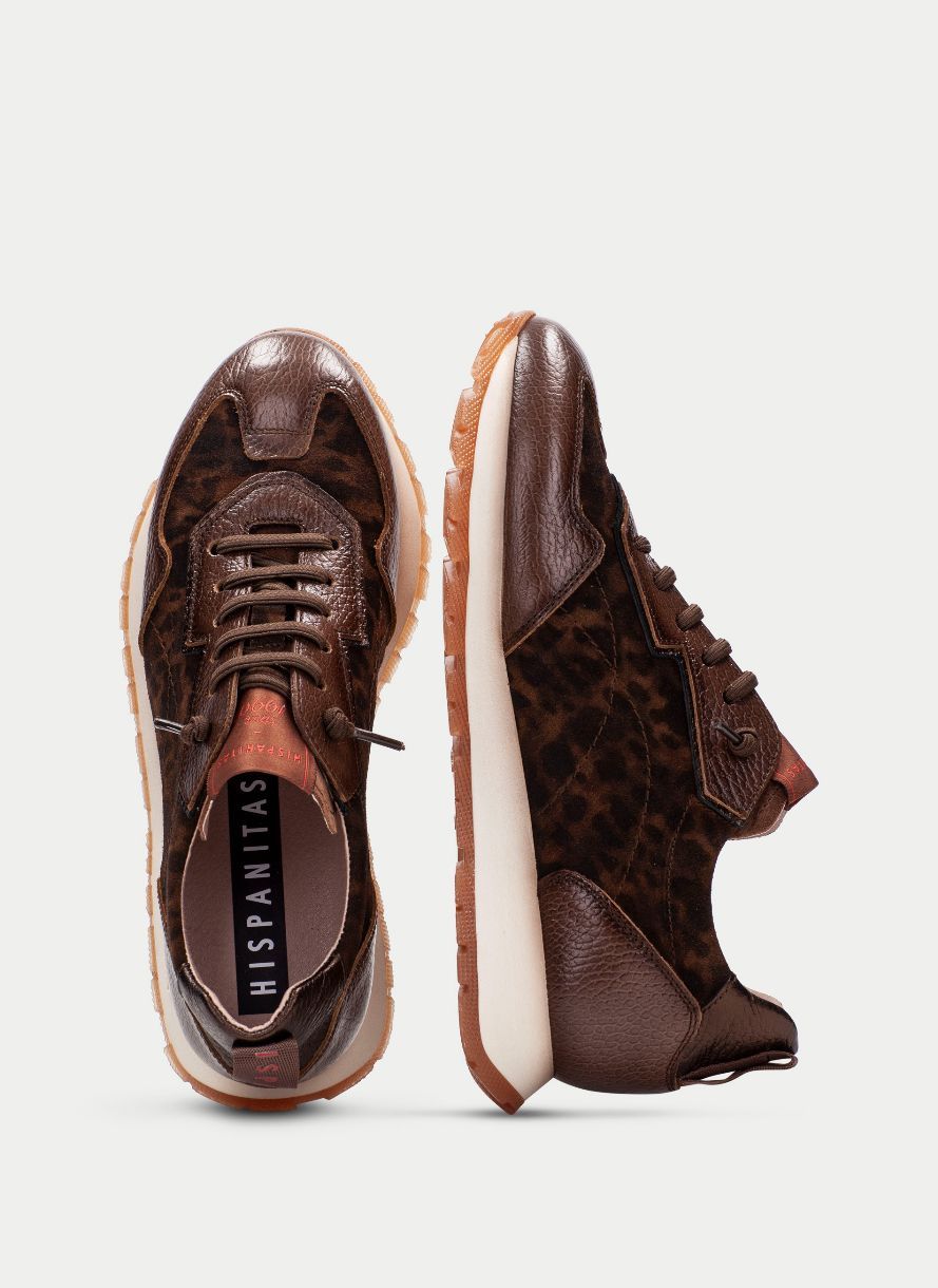 HISPANITAS # AVELLANA LEOPARD COGNAC