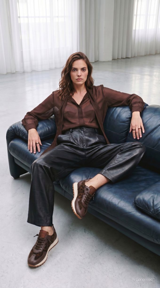HISPANITAS # AVELLANA LEOPARD COGNAC